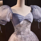 Vintage Ball Gown Sequin Blue Sweet 16 Dresses B146