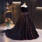 Robe de bal vintage en tulle noir Sweet 16 robes B147