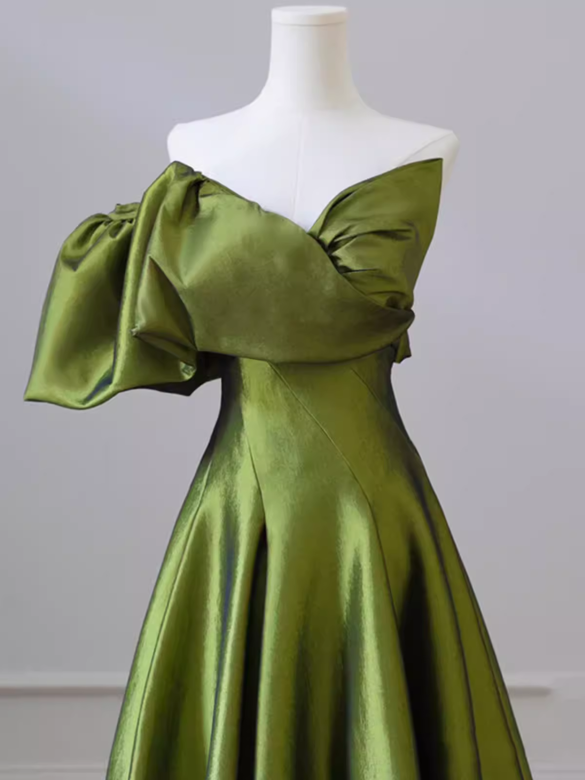 A-Line Strapless Green Long Prom Dress B162