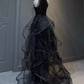 Sparkly Mermaid Sequin Black Long Prom Dress B167
