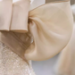 Sparkly A Line Off The Shoulder Champagne Sequin Long Prom Dress B169