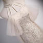 Mermaid High Neckline Sequin Long Prom Dress B175