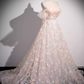 Beautiful A line Strapless Floral Long Prom Dress B176