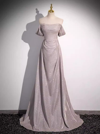 Sexy Sheath Strapless Sequin Long Prom Dress B183