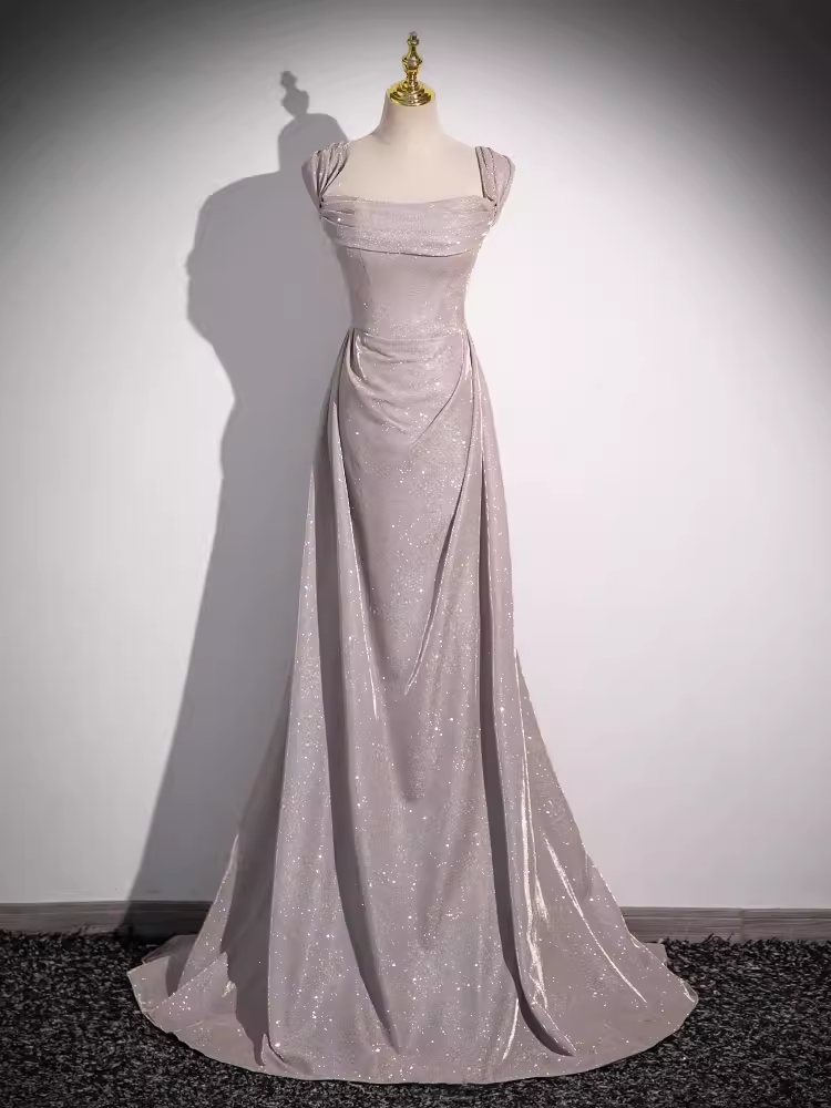 Sexy Sheath Strapless Sequin Long Prom Dress B183