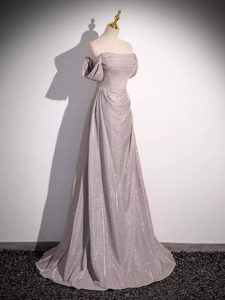 Sexy Sheath Strapless Sequin Long Prom Dress B183