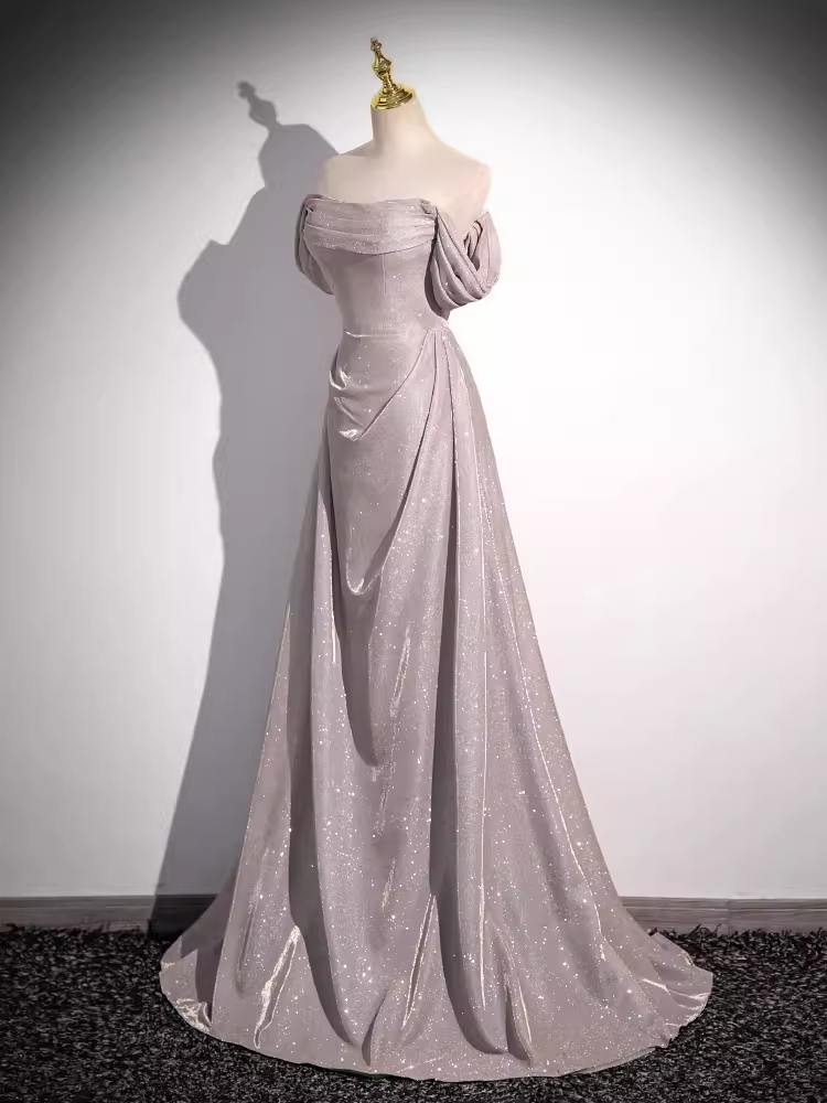 Sexy Sheath Strapless Sequin Long Prom Dress B183