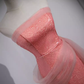 Robe de bal longue rose sans bretelles sirène scintillante B186