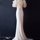 Robe de bal longue rose clair sirène scintillante B187