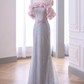 Mermaid Strapless Sequin Long Prom Dress B189