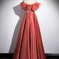 Robe de bal longue en satin, ligne a, épaules dénudées, épaules dénudées, B202