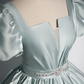 Vintage Ball Gown Blue Satin Long Prom Dress Sweet 16 Dress B204
