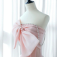 A-Line Pink Organza Long Prom Dress B245