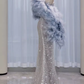 Elegant Mermaid Strapless Long Sequin Prom Dress B431