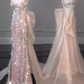 Elegant Mermaid Straps Long Sequin Prom Dress B432