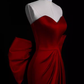 Sexy Mermaid Long Red Prom Dresses D065