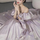 Sexy une ligne hors de l'épaule lilas longues robes de bal B781