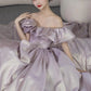 Sexy une ligne hors de l'épaule lilas longues robes de bal B781