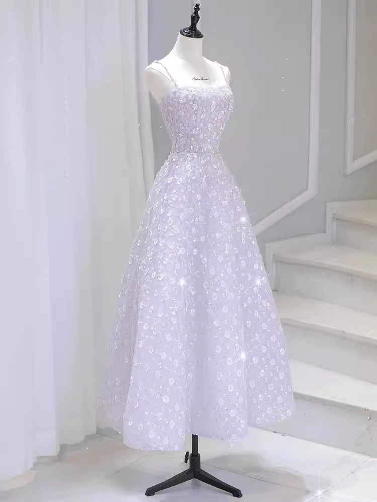 Sexy A Line Sleeveless Pink Floral Long Prom Dress B391