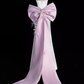 Robe de bal longue en Satin, ligne A, sexy, sans bretelles, B778