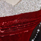Sexy Mermaid Burgundy Sequin Long Prom Dress B361