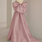 Long Prom Dresses Satin Pink Evening Dress B360