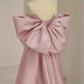 Long Prom Dresses Satin Pink Evening Dress B360