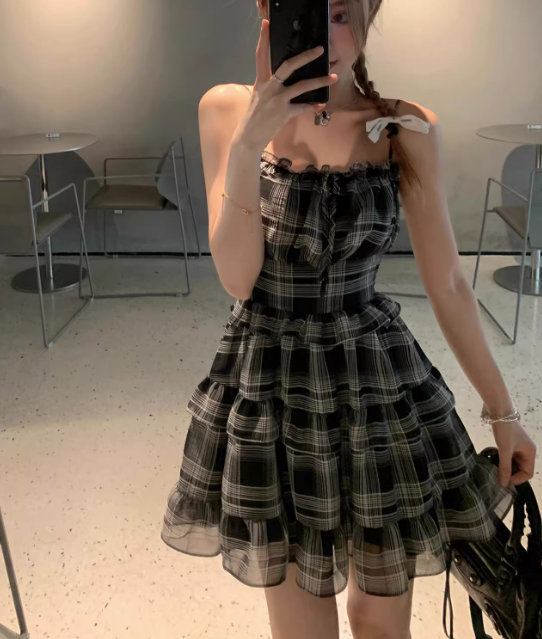 French-style 2026 New Pretty Women's Summer Short Dress C7304