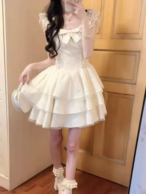 French-style 2026 New Pretty Women's Summer Short Dress C7704