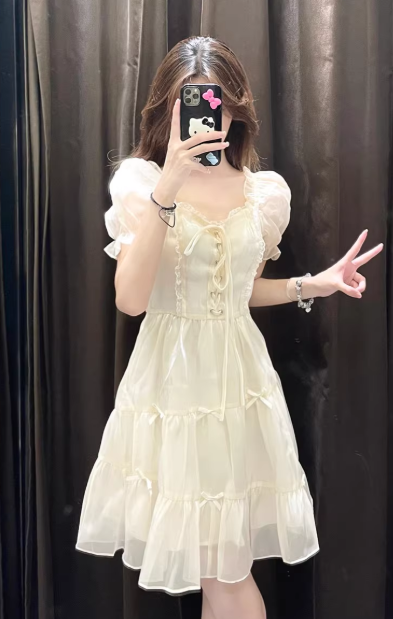 French-style 2026 New Pretty Women's Summer Short Dress C7306