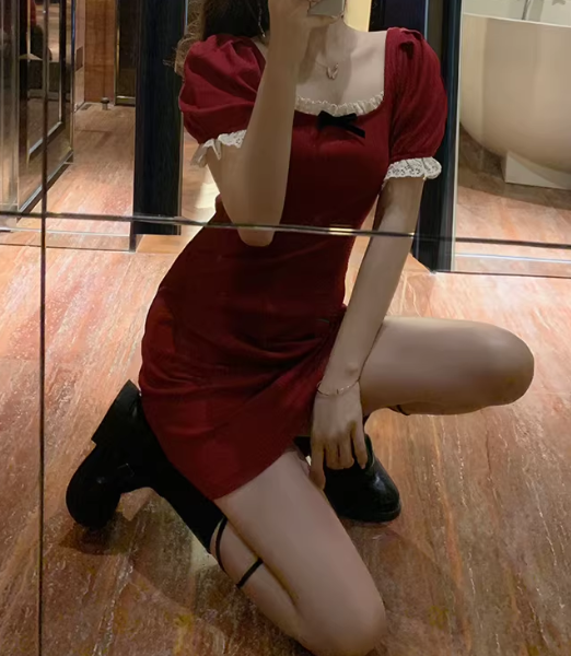 French-style 2026 New Pretty Women's Summer Short Dress C7708