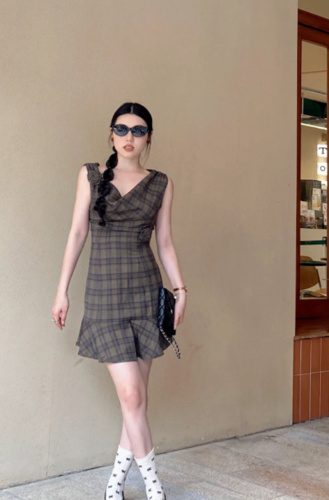 French-style 2026 New Pretty Women's Summer Short Dress C7610