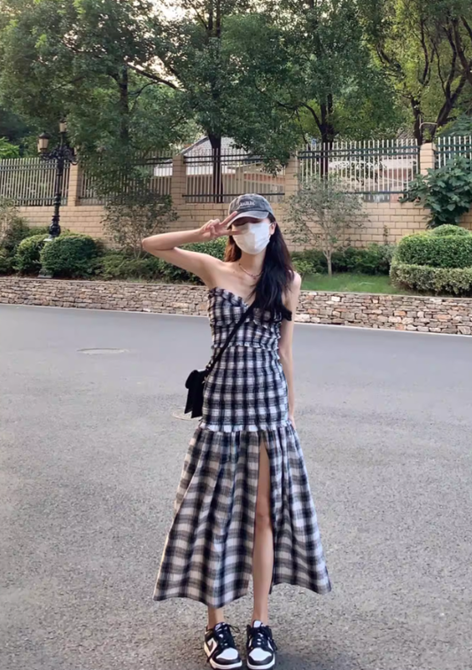 New Pretty French-style  Elegant Summer Women's Long Dress C7810
