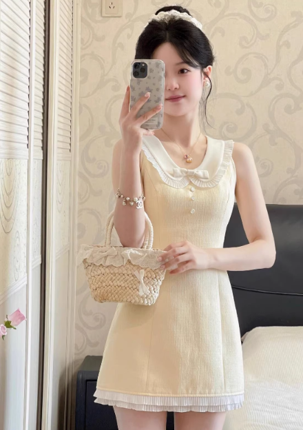 French-style 2026 New Pretty Women's Summer Short Dress C7315