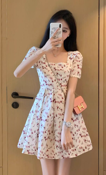 French-style 2026 New Pretty Women's Summer Short Dress C7317