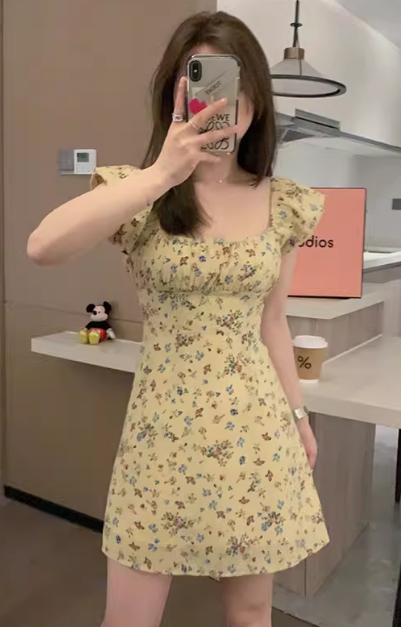 French-style 2026 New Pretty Women's Summer Short Dress C7319