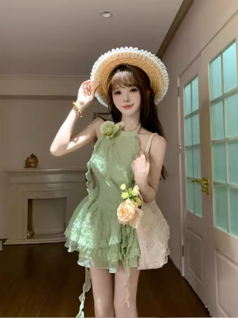 French-style 2026 New Pretty Women's Summer Short Dress C7728