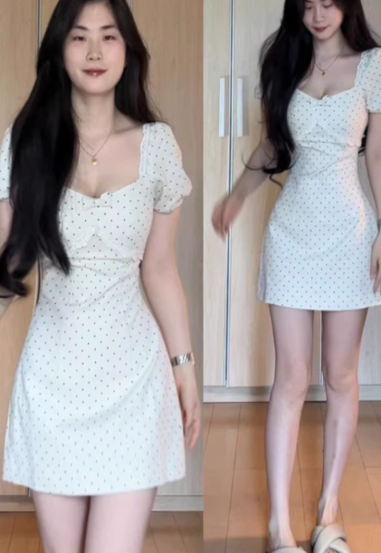 French-style 2026 New Pretty Women's Summer Short Dress C7329