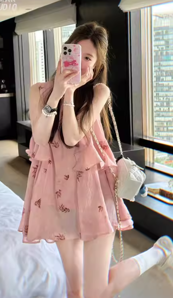 French-style 2026 New Pretty Women's Summer Short Dress C7336