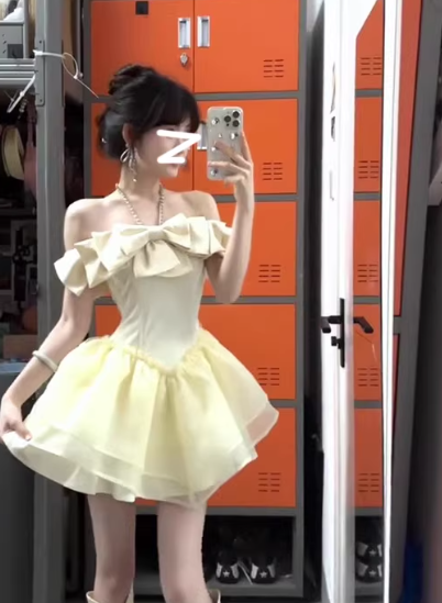 French-style 2026 New Pretty Women's Summer Short Dress C7214