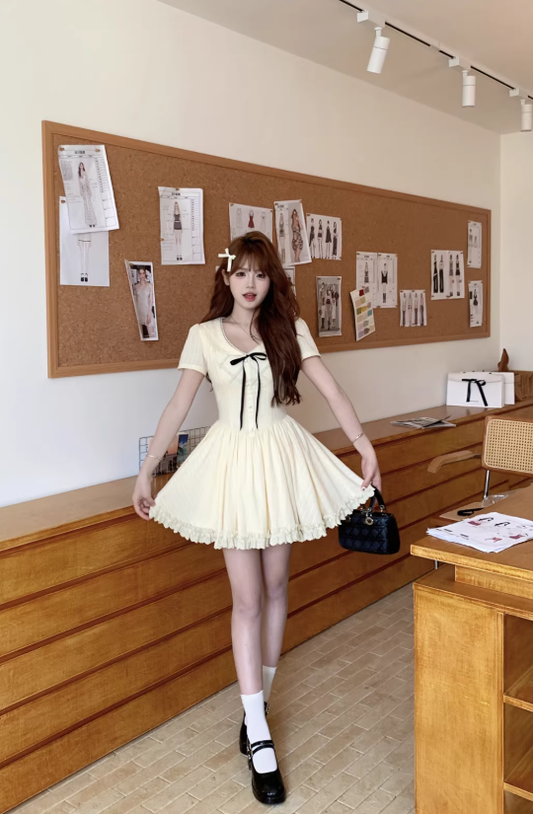 French-style 2026 New Pretty Women's Summer Short Dress C7740