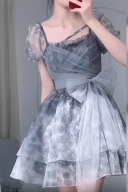 French-style 2026 New Pretty Women's Summer Short Dress C7343