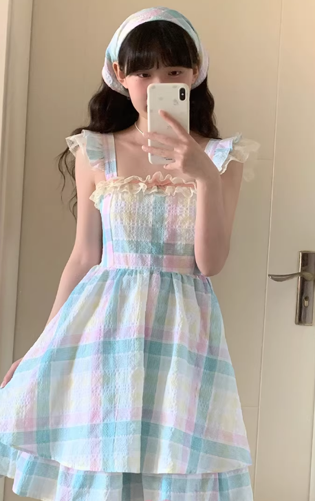 French-style 2026 New Pretty Women's Summer Short Dress C7814
