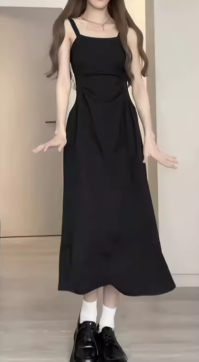 Nouvelle robe longue d'été élégante de style français pour femme C7751