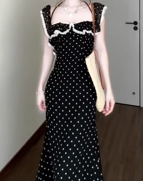 New Pretty French-style  Elegant Summer Women's Long Dress C7753