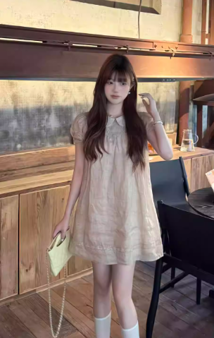 French-style 2026 New Pretty Women's Summer Short Dress C7357
