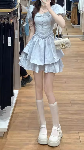 French-style 2026 New Pretty Women's Summer Short Dress C7360