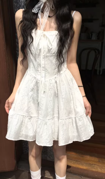 French-style 2026 New Pretty Women's Summer Short Dress C7369