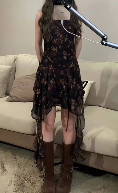 French-style 2026 New Pretty Women's Summer Short Dress C7374