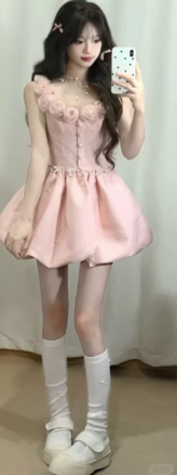 French-style 2026 New Pretty Women's Summer Short Dress C7376